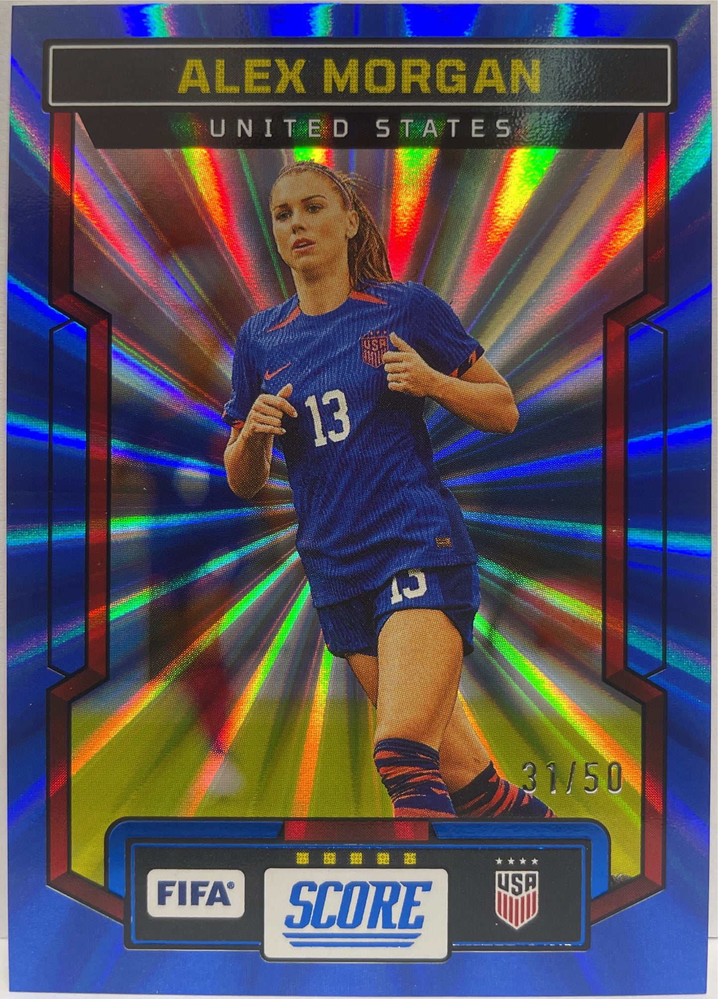 Alex Morgan 31/50 Blue Laser Score Fifa 2023/24