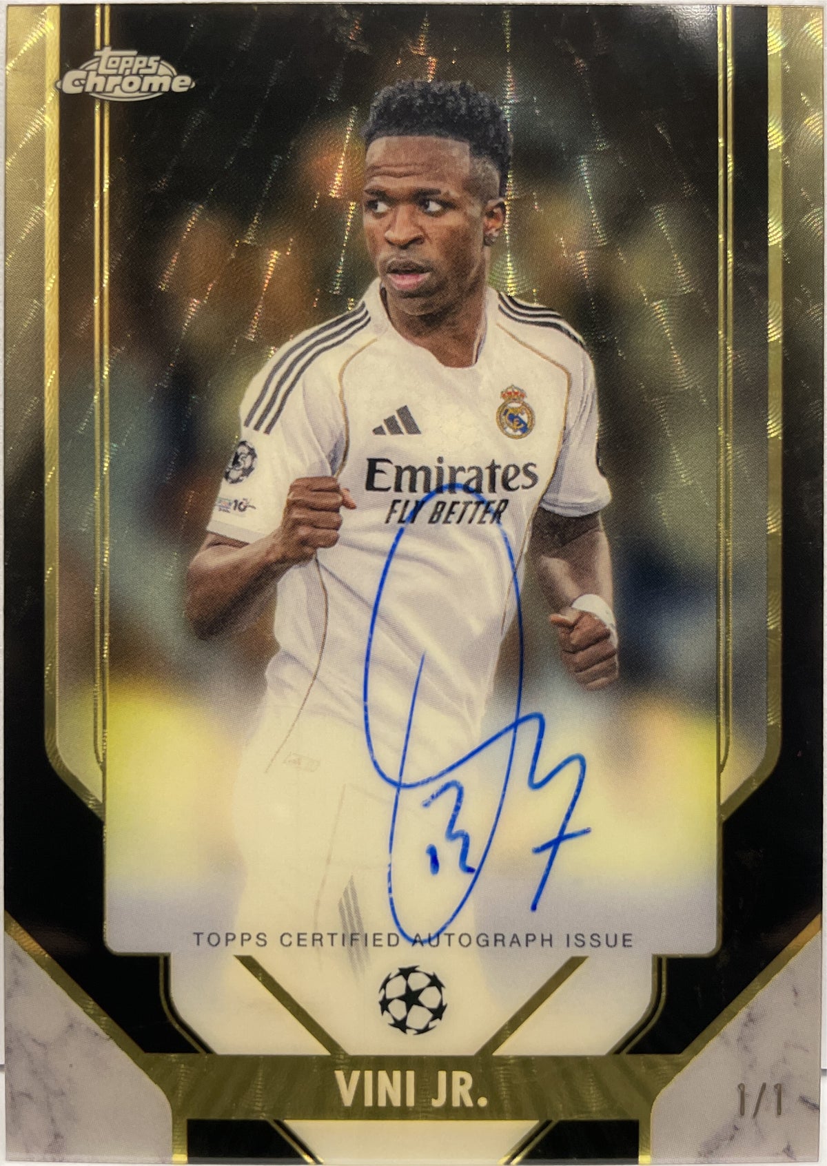 Vini Jr 1/1 Autograph On Card Superior Signatures Superfractor Topps Chrome UCC 2025/26