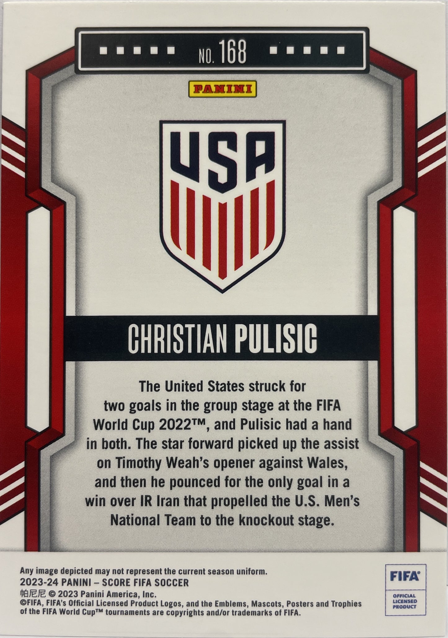 Christian Pulisic 11/15 Purple Laser Score Fifa 2023/24