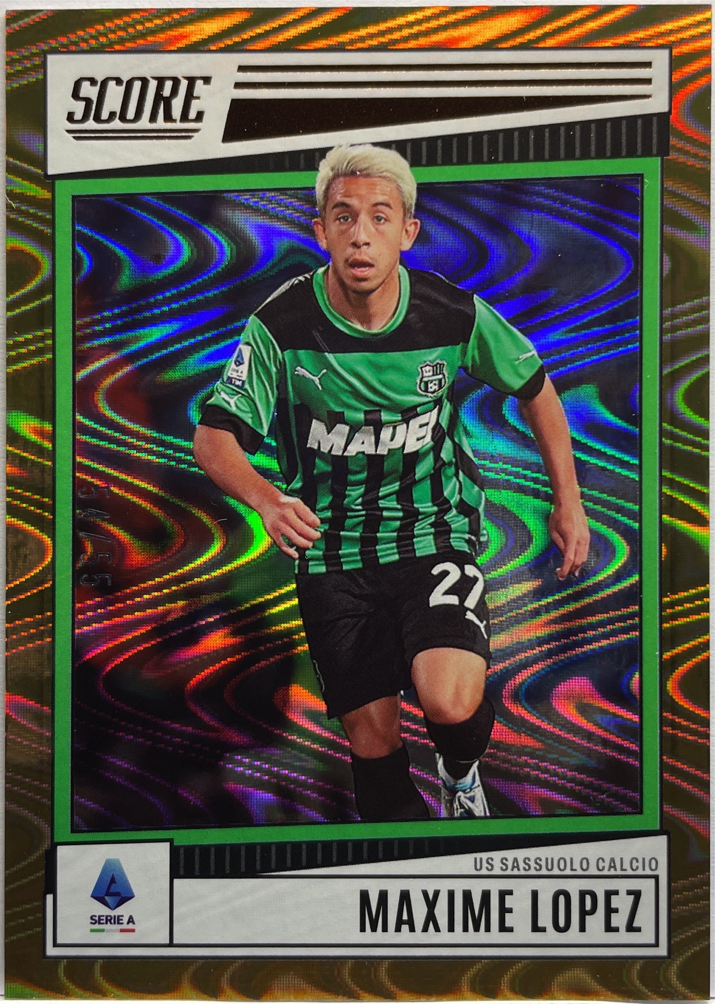 Maxime Lopez 54/55 Bronze Swirl Score Serie A 2022/23