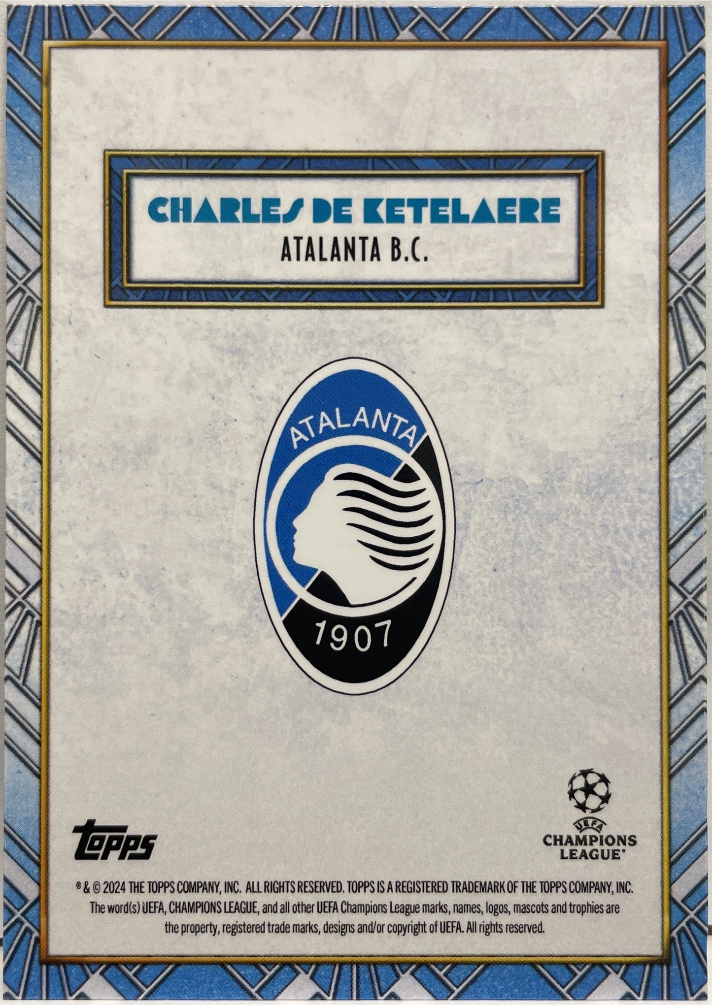 Charles De Ketelaere 39/49 Topps Deco UCC 2024/25