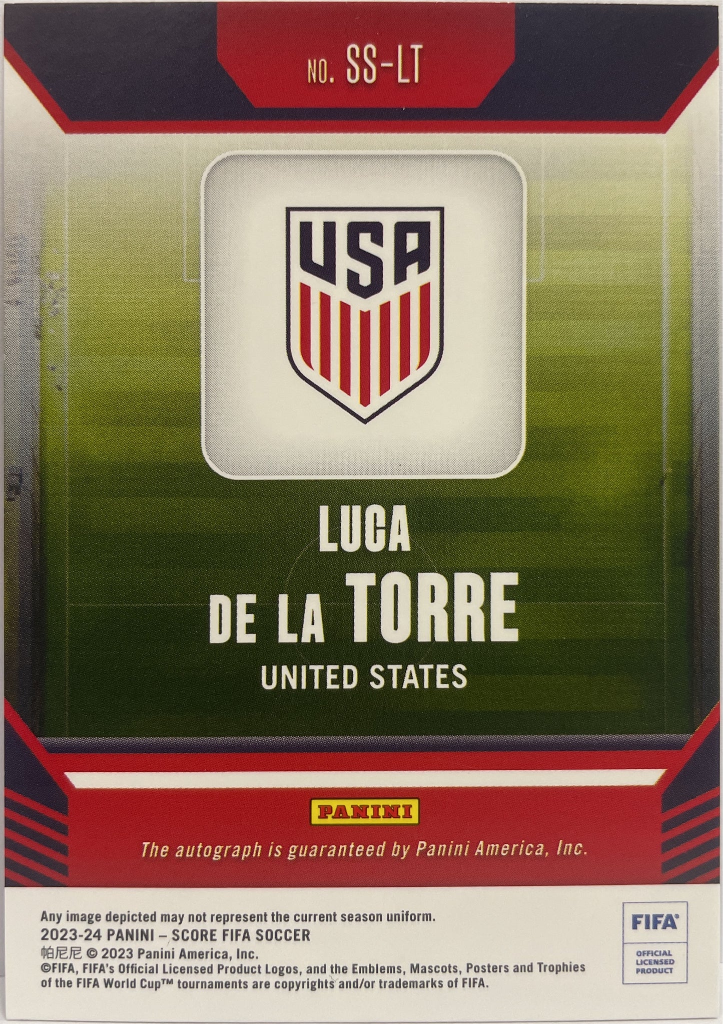 Luca De La Torre 5/199 Autograph Score Fifa 2023/24