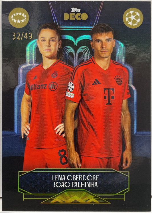 Lena Oberdorf & Joao Palhinha 32/49 One Club Topps Deco UCC 2024/25