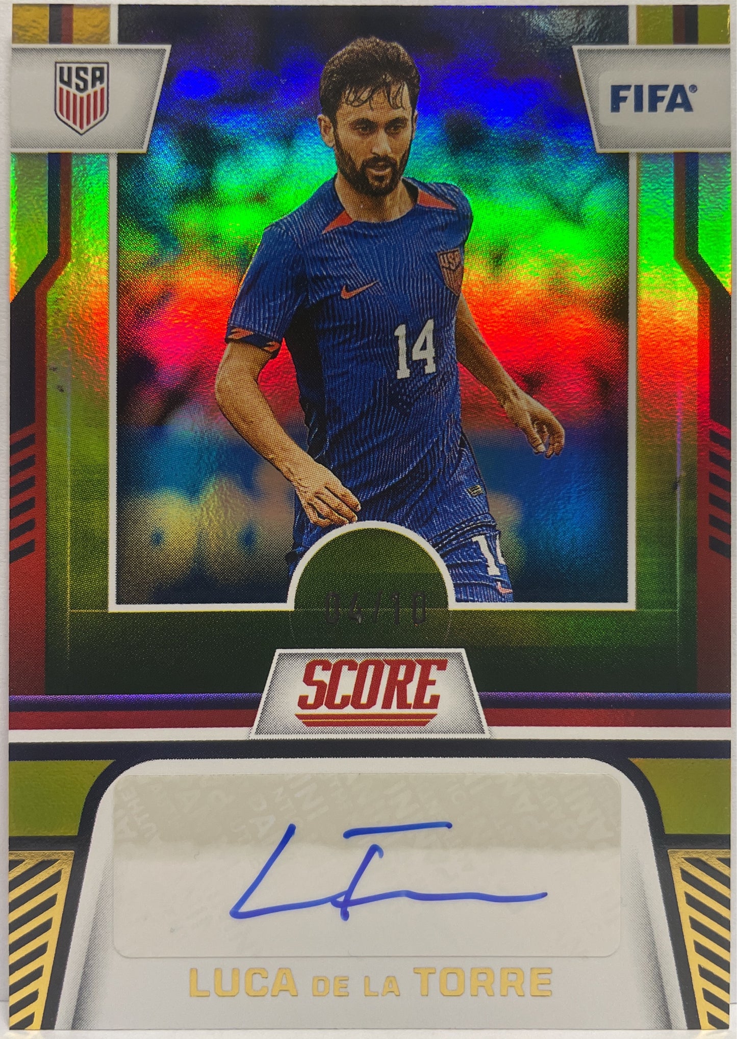 Luca De La Torre 4/10 Autograph Gold Score Fifa 2023/24