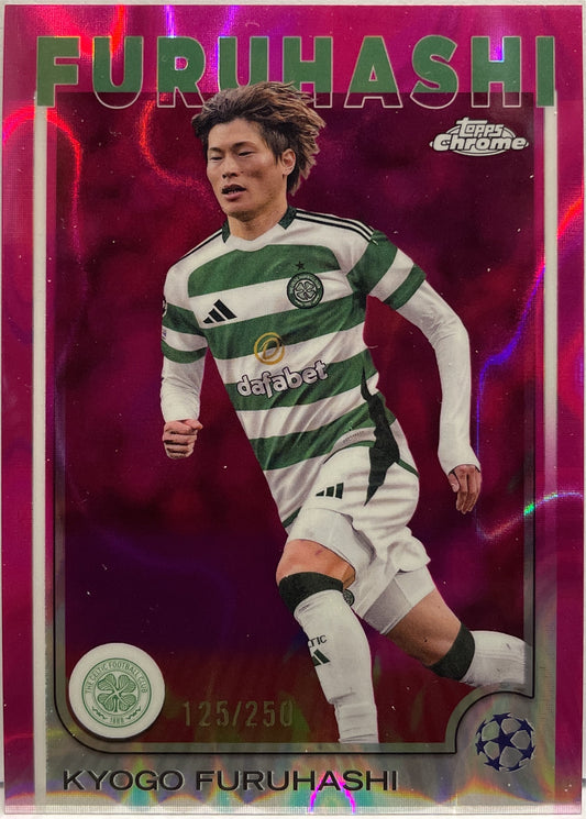 Kyogo Furuhashi 125/250 Pink Lava Topps Chrome UCC 2024/25