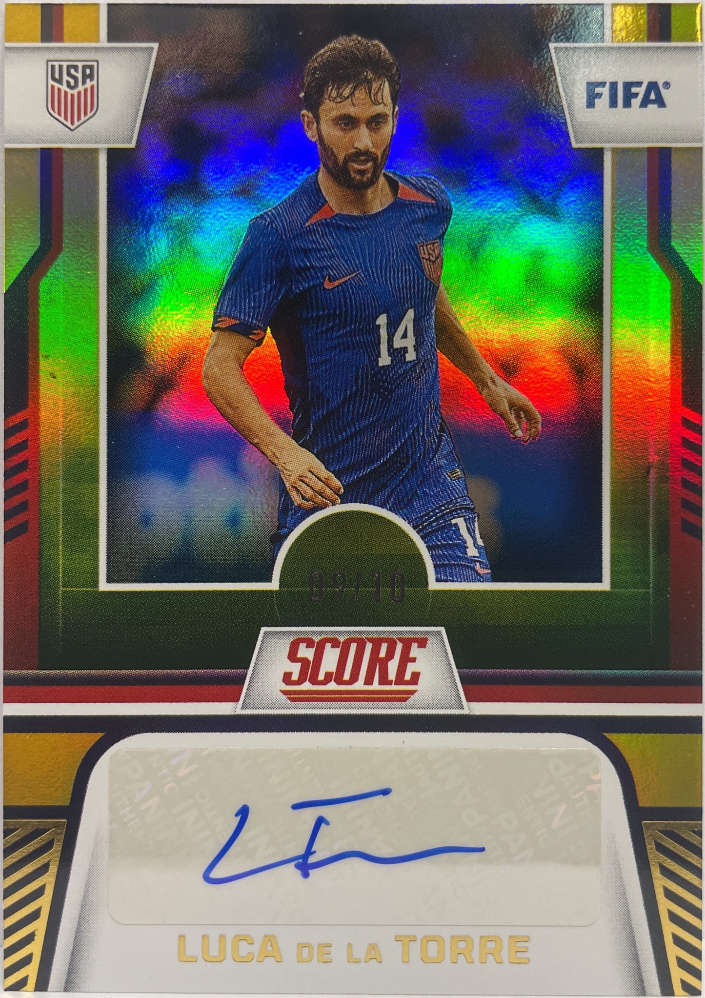 Luca De La Torre 9/10 Autograph Gold Score Fifa 2023/24