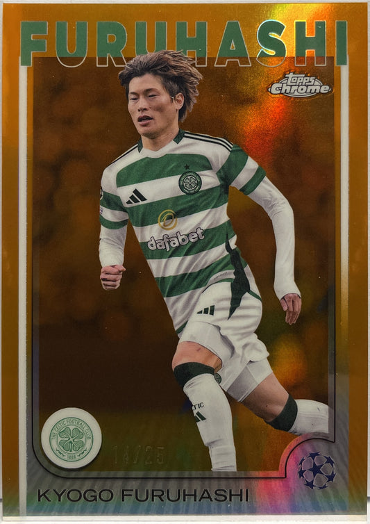 Kyogo Furuhashi 14/25 Orange Topps Chrome UCC 2024/25