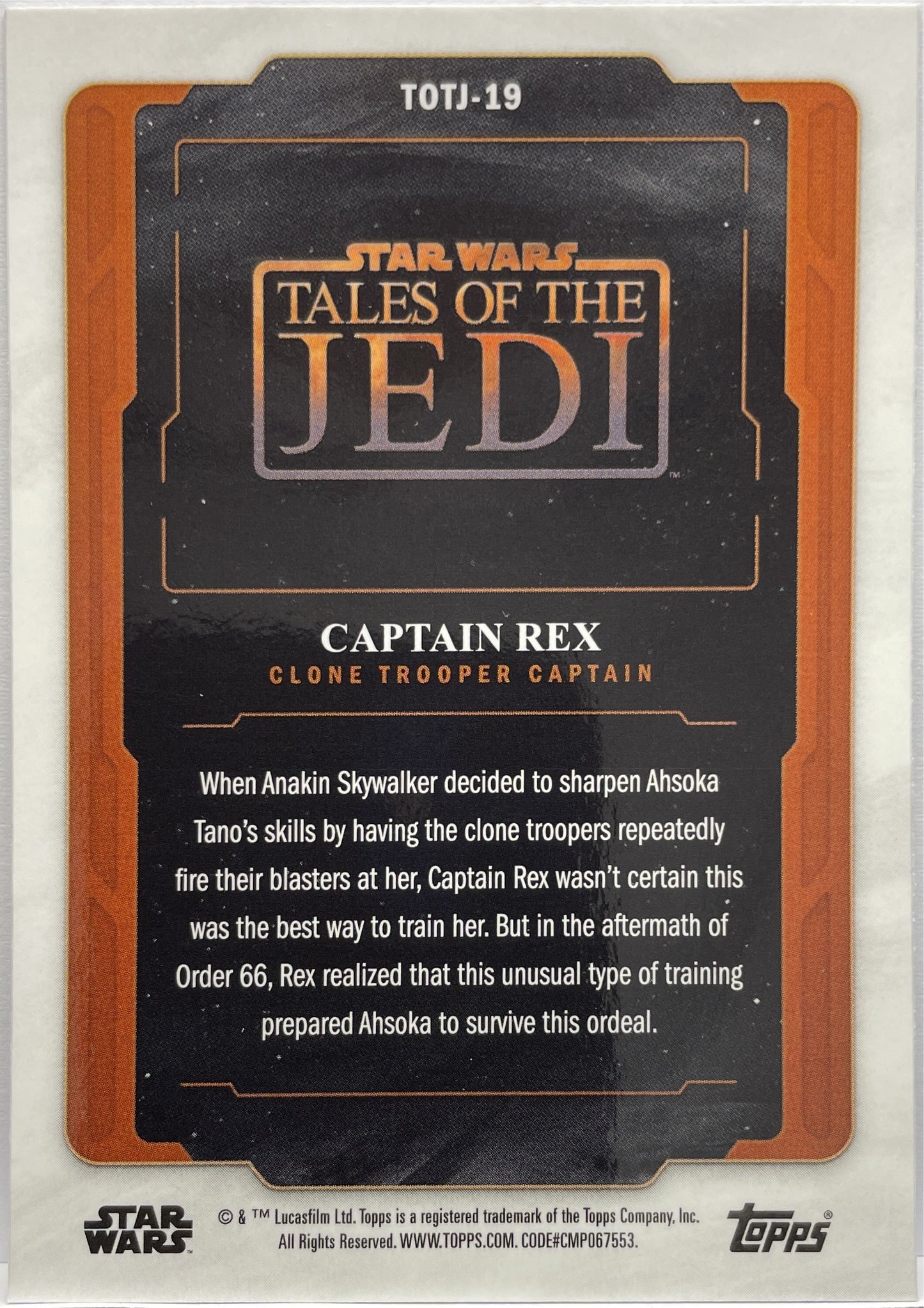 Captain Rex Tales Of The Jedi Topps Finest Star Wars 2023