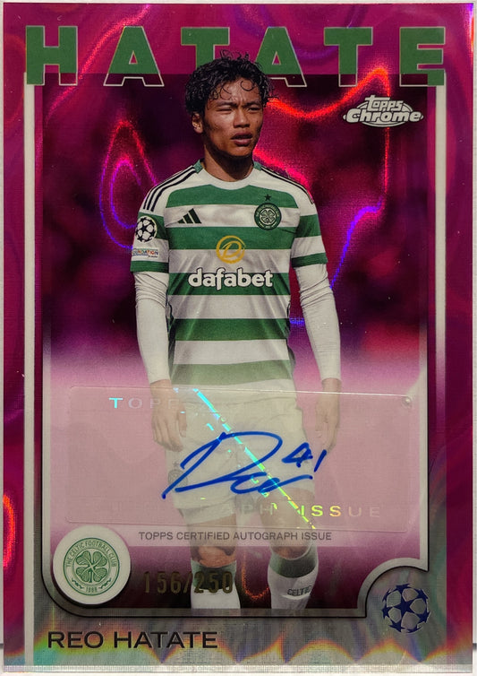 Reo Hatate 156/250 Autograph Pink Lava Topps Chrome UCC 2024/25