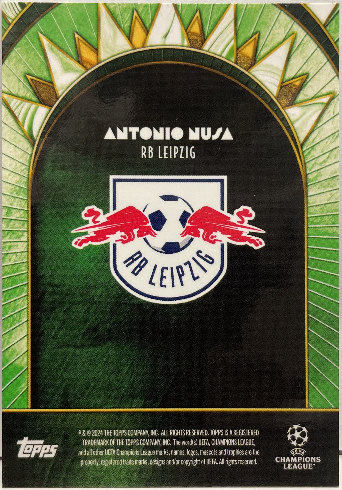 Antonio Nusa 10/99 Green Topps Deco UCC 2024/25