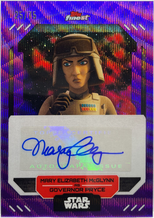 Governor Pryce 25/75 Autograph Purple Topps Finest Star Wars 2023