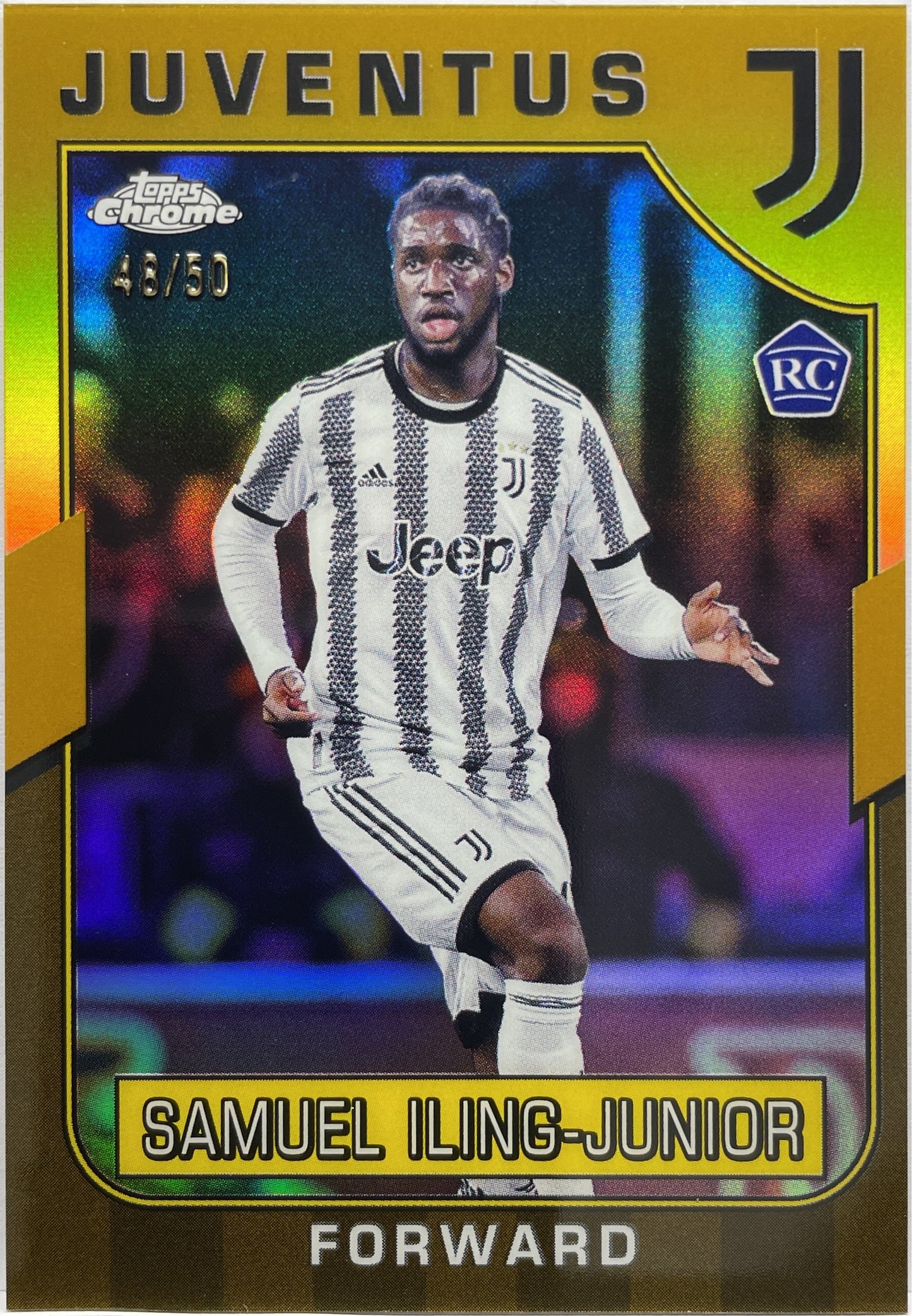 Samuel Iling-Junior 48/50 Rookie Gold Topps Chrome Juventus 2022/23