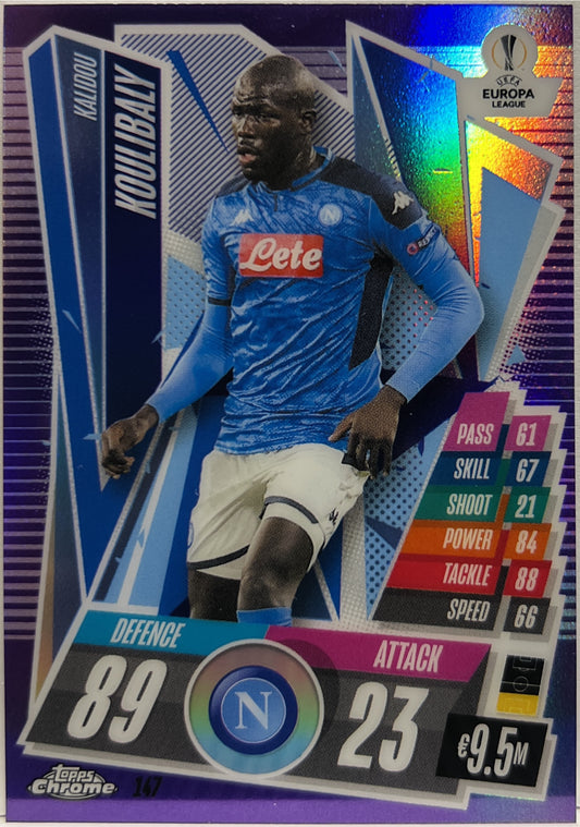 Kalidou Koulibaly 169/299 Purple Topps Chrome Match Attax