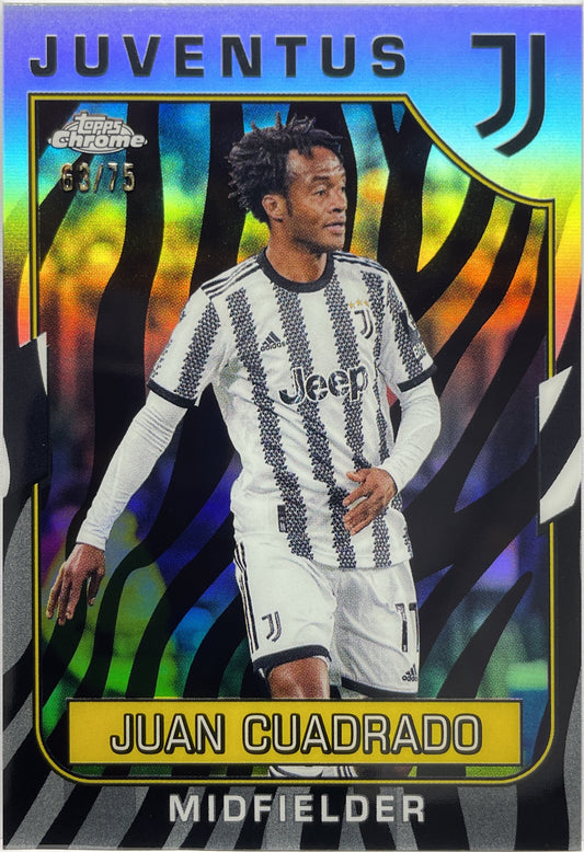 Juan Cuadrado 63/75 Zebra Topps Chrome Juventus 2022/23