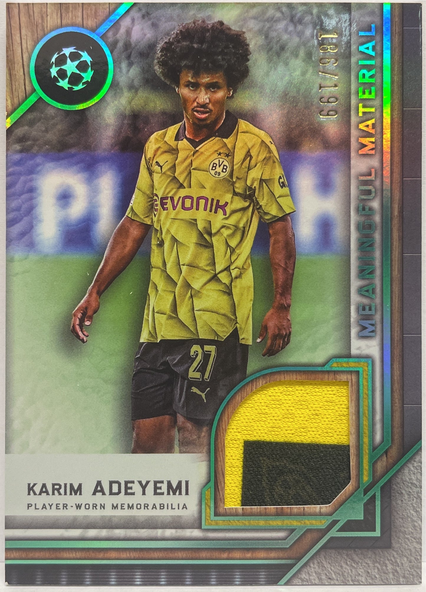 Karim Adeyemi 186/199 Patch Meaningful Material Topps Museum 2023/24