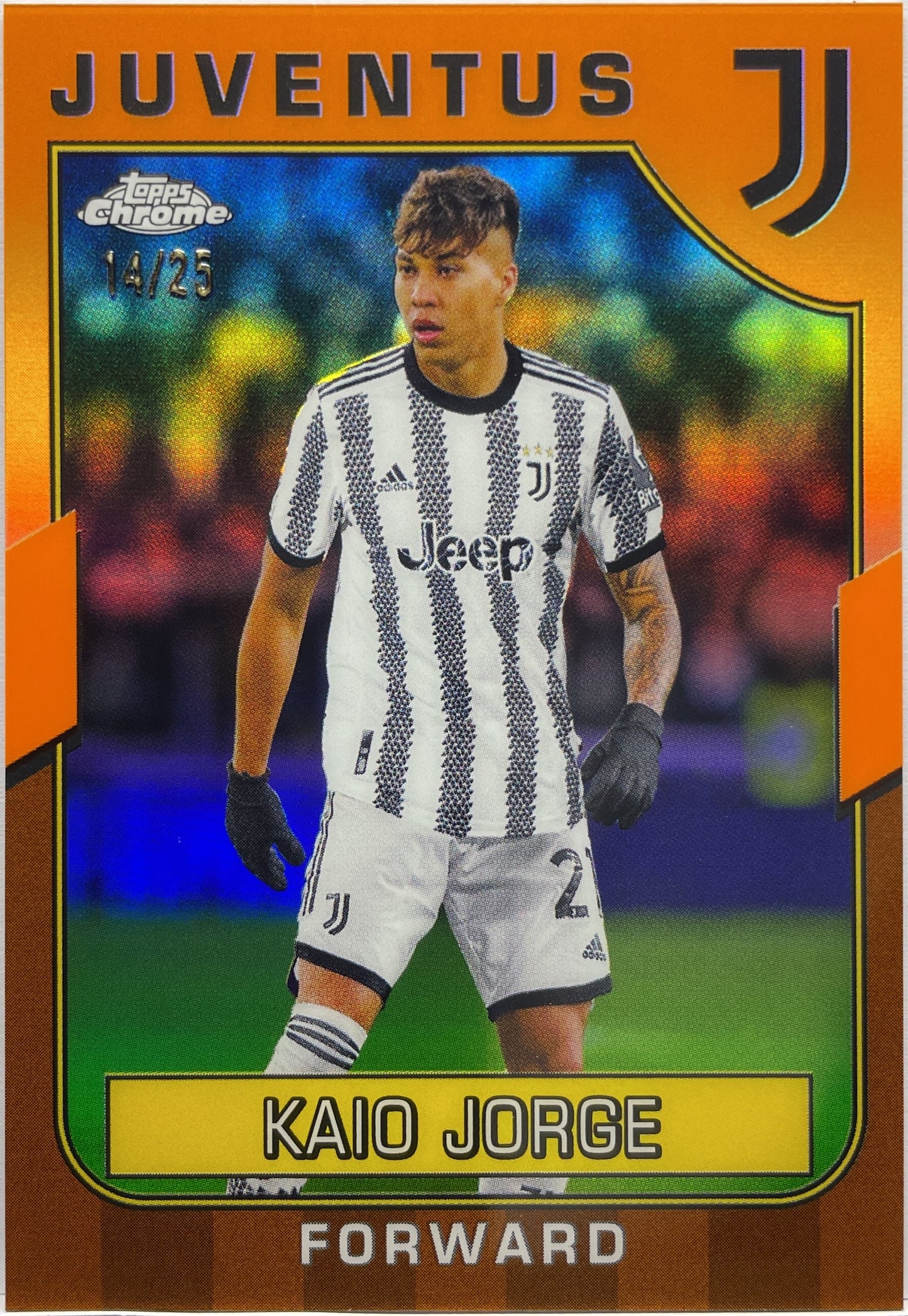 Kaio Jorge 14/25 Orange Topps Chrome Juventus 2022/23