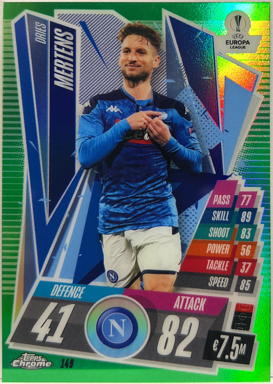 Dries Mertens 40/99 Green Topps Chrome Match Attax