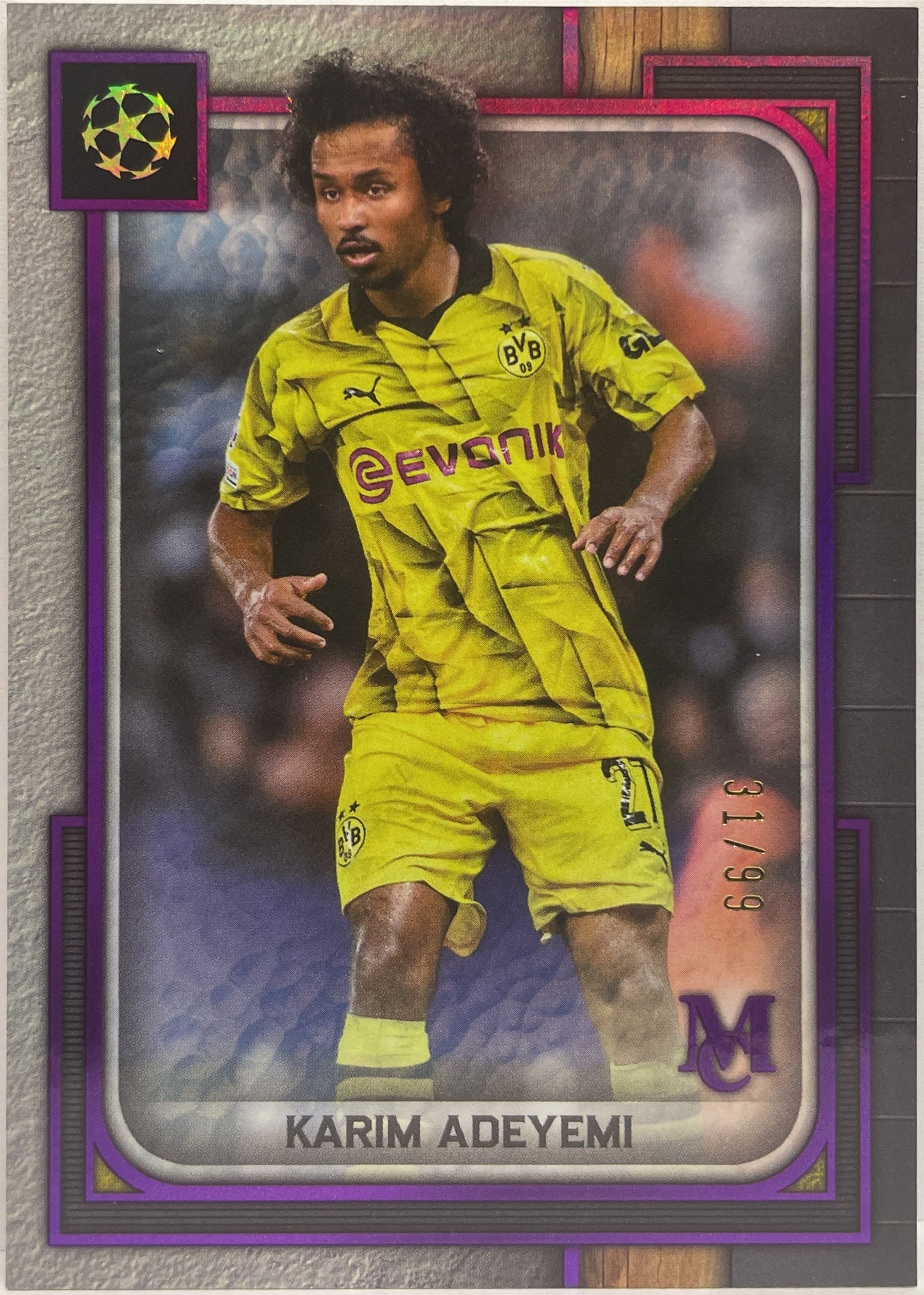 Karim Adeyemi 31/99 Amethyst Topps Museum 2023/24