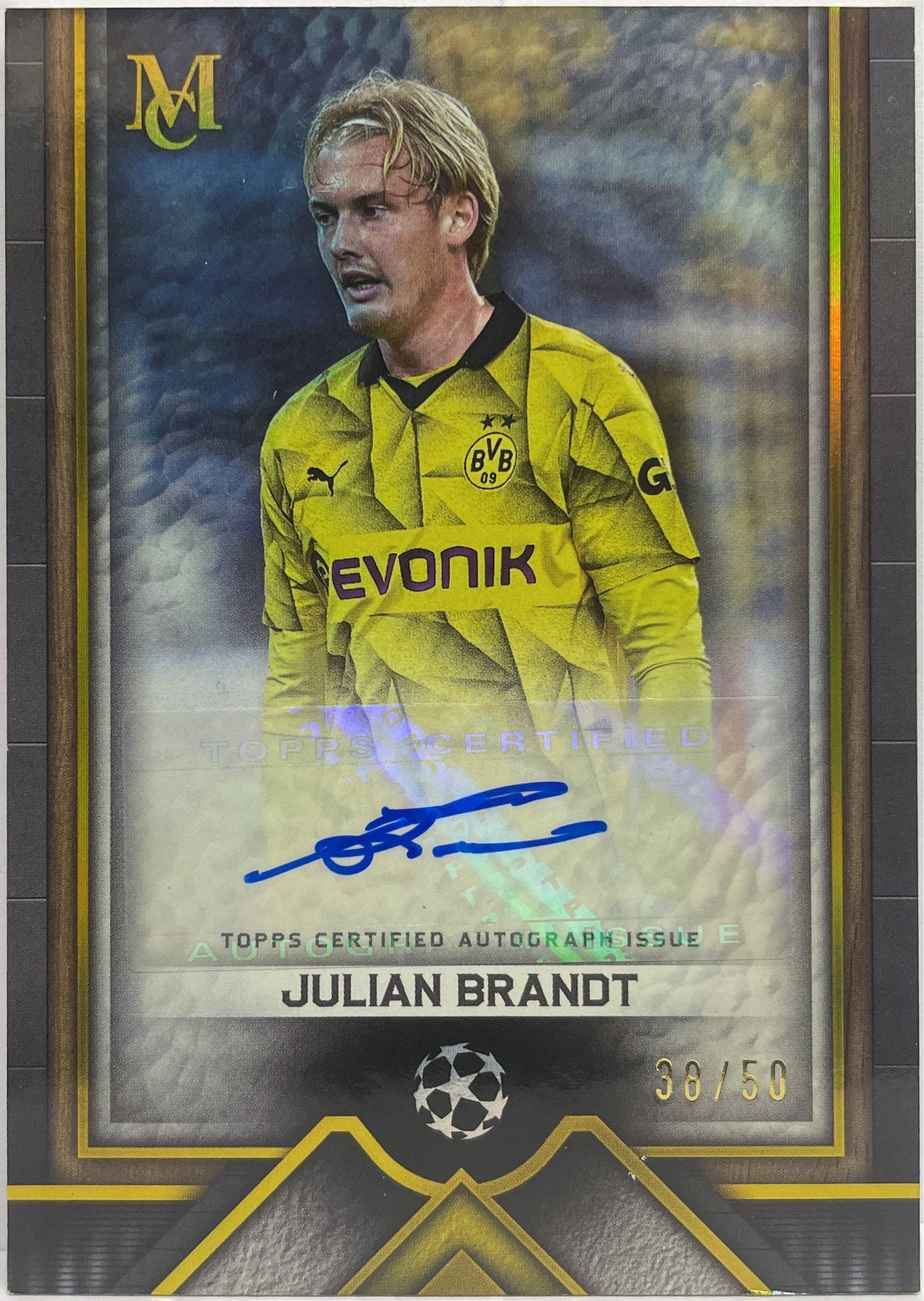 Julian Brandt 38/50 Autograph Gold Topps Museum 2023/24