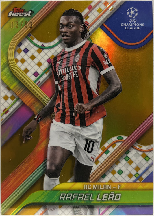 Rafael Leao 2/50 Gold Topps Finest UCC 2024/25