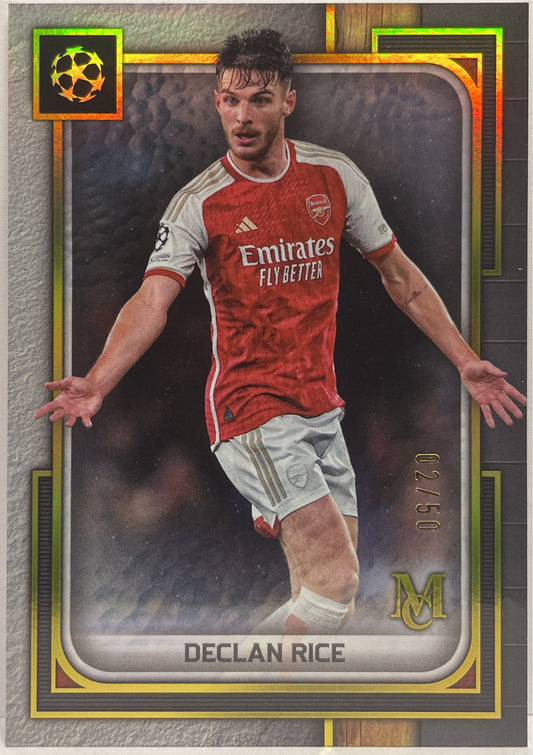 Declan Rice 2/50 Gold Topps Museum 2023/24