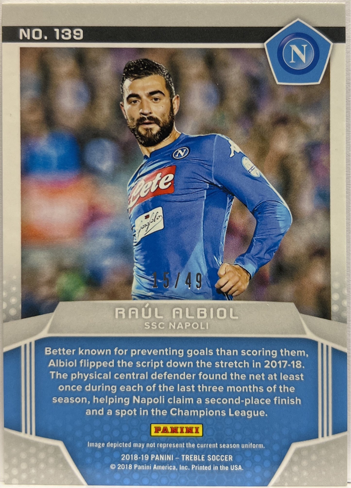Raul Albiol 15/49 Purple Treble 2018/19