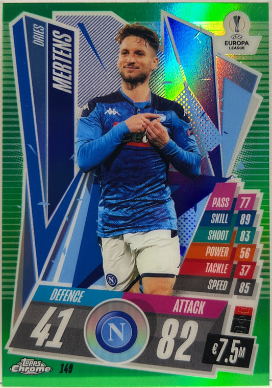 Dries Mertens 14/99 Green Topps Chrome Match Attax