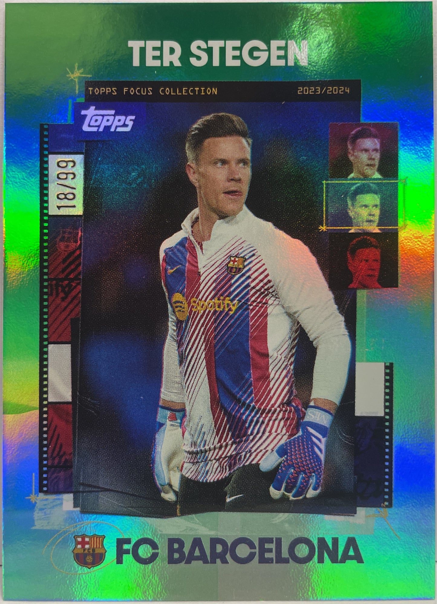 Ter Stegen 18/99 Green Topps Focus Barcelona 2023/24