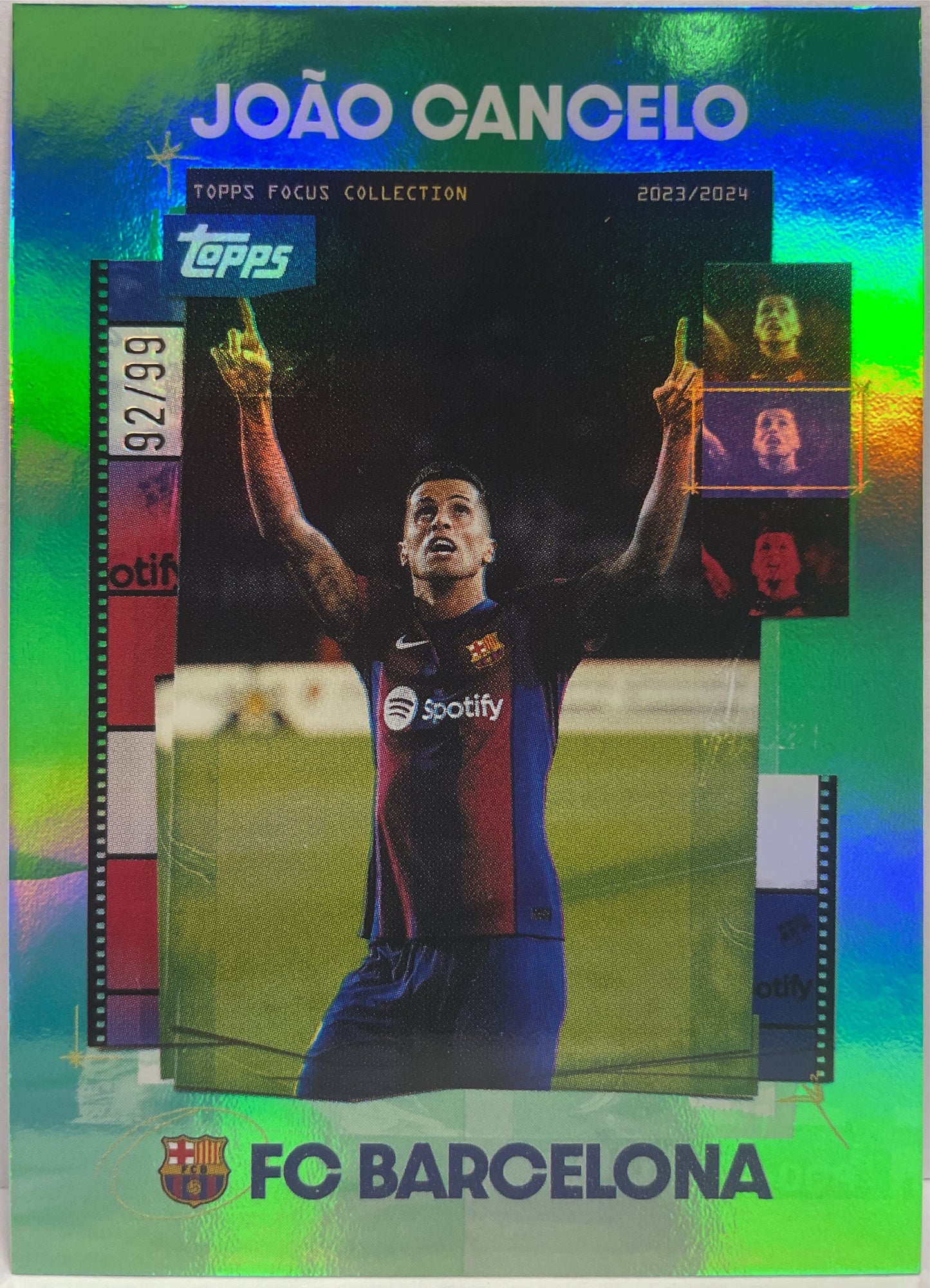 Joao Cancelo 92/99 Green Topps Focus Barcelona 2023/24