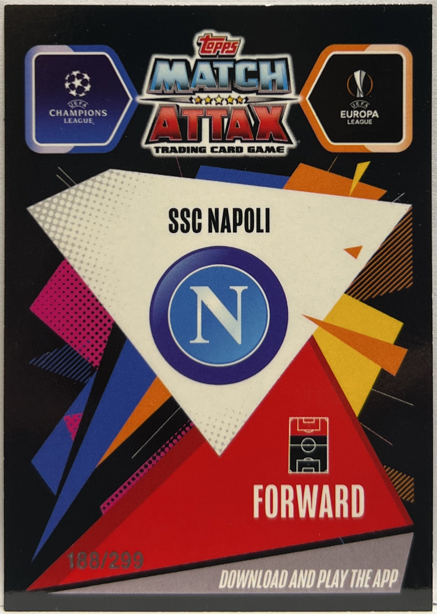 Dries Mertens 188/299 Purple Topps Chrome Match Attax