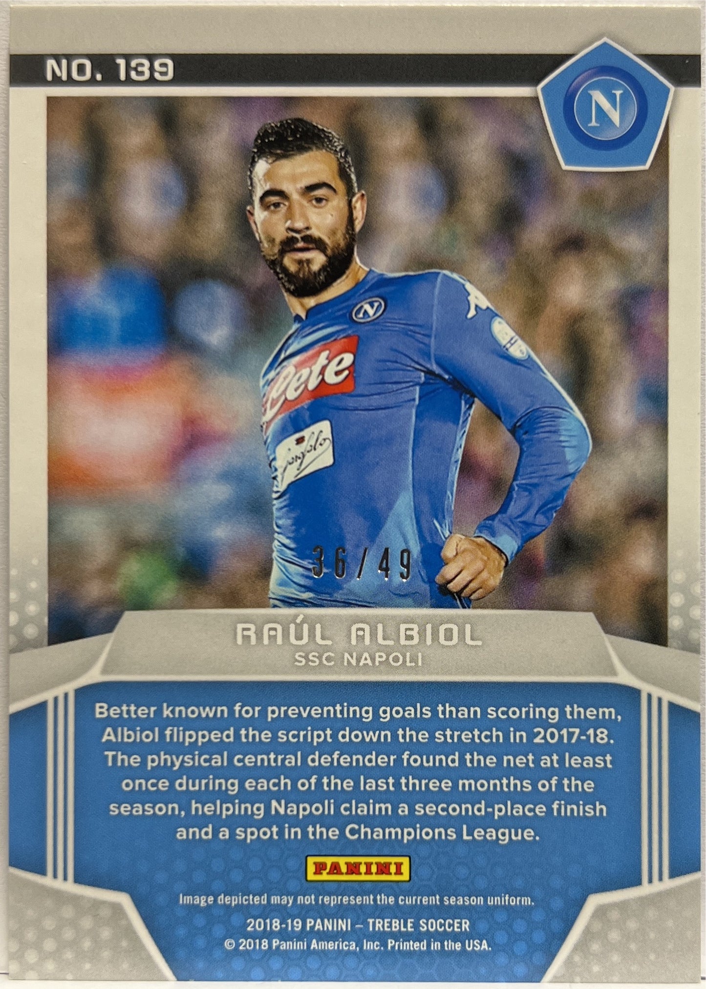 Raul Albiol 36/49 Purple Treble 2018/19