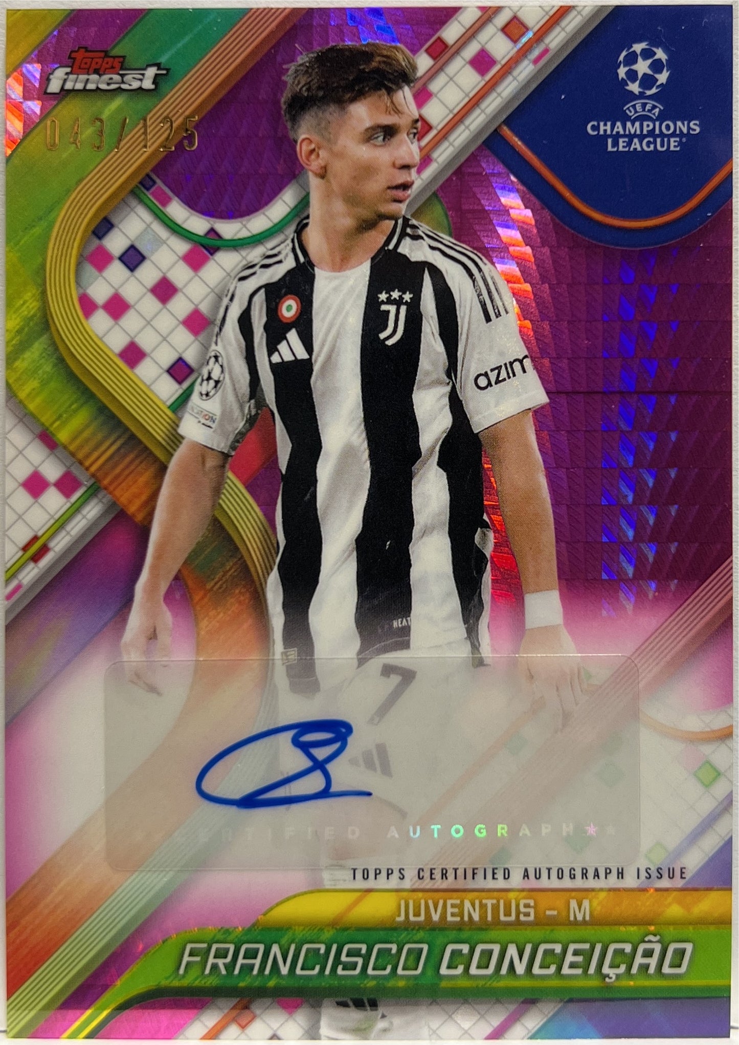 Francisco Conceicao 43/125 Pink Prism Topps Finest UCC 2024/25