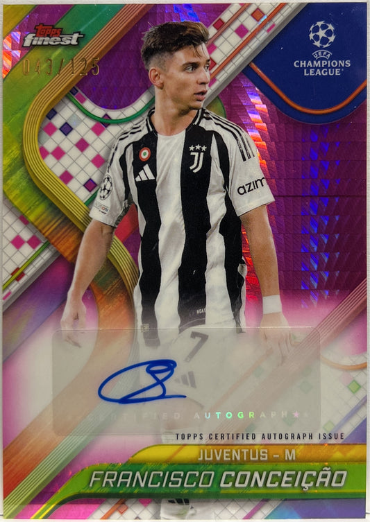 Francisco Conceicao 43/125 Pink Prism Topps Finest UCC 2024/25