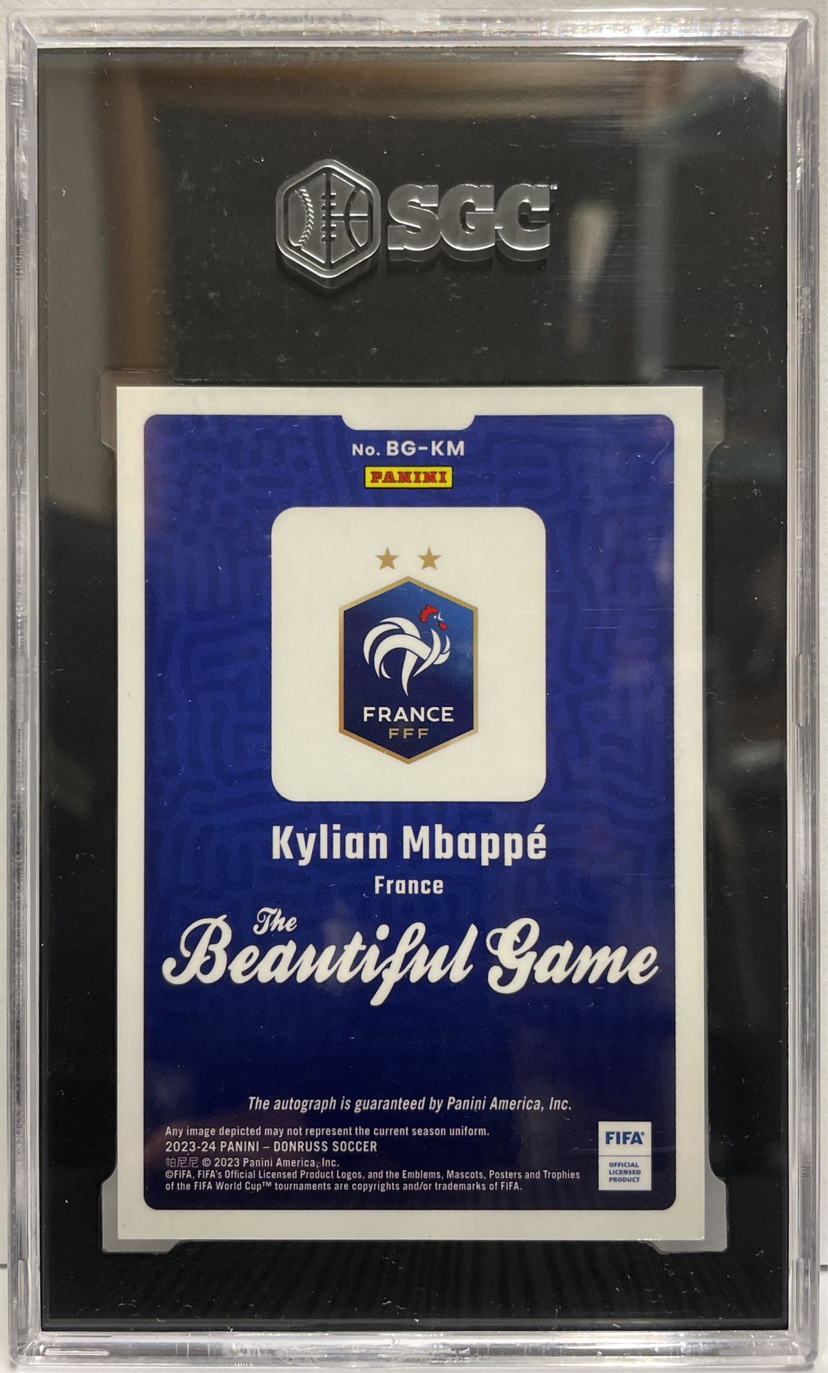 Kylian Mbappe Autograph The Beautiful Game Panini Donruss Fifa 2023/24 SGC 9.5 Auto 10