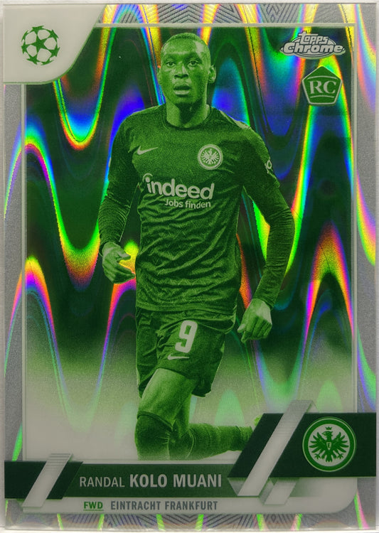 Randal Kolo Muani 198/225 Rookie Night Vision Ray Wave Topps Chrome UCC 2022/23