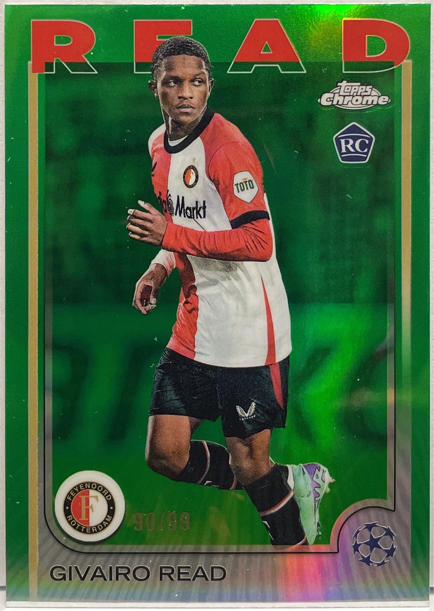 Givairo Read 90/99 Rookie Green Topps Chrome UCC 2024/25