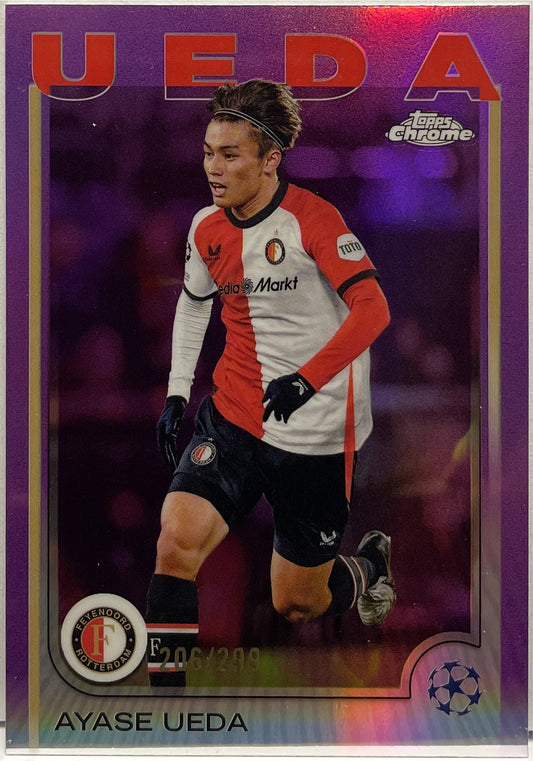 Ayase Ueda 206/299 Violet Topps Chrome UCC 2024/25
