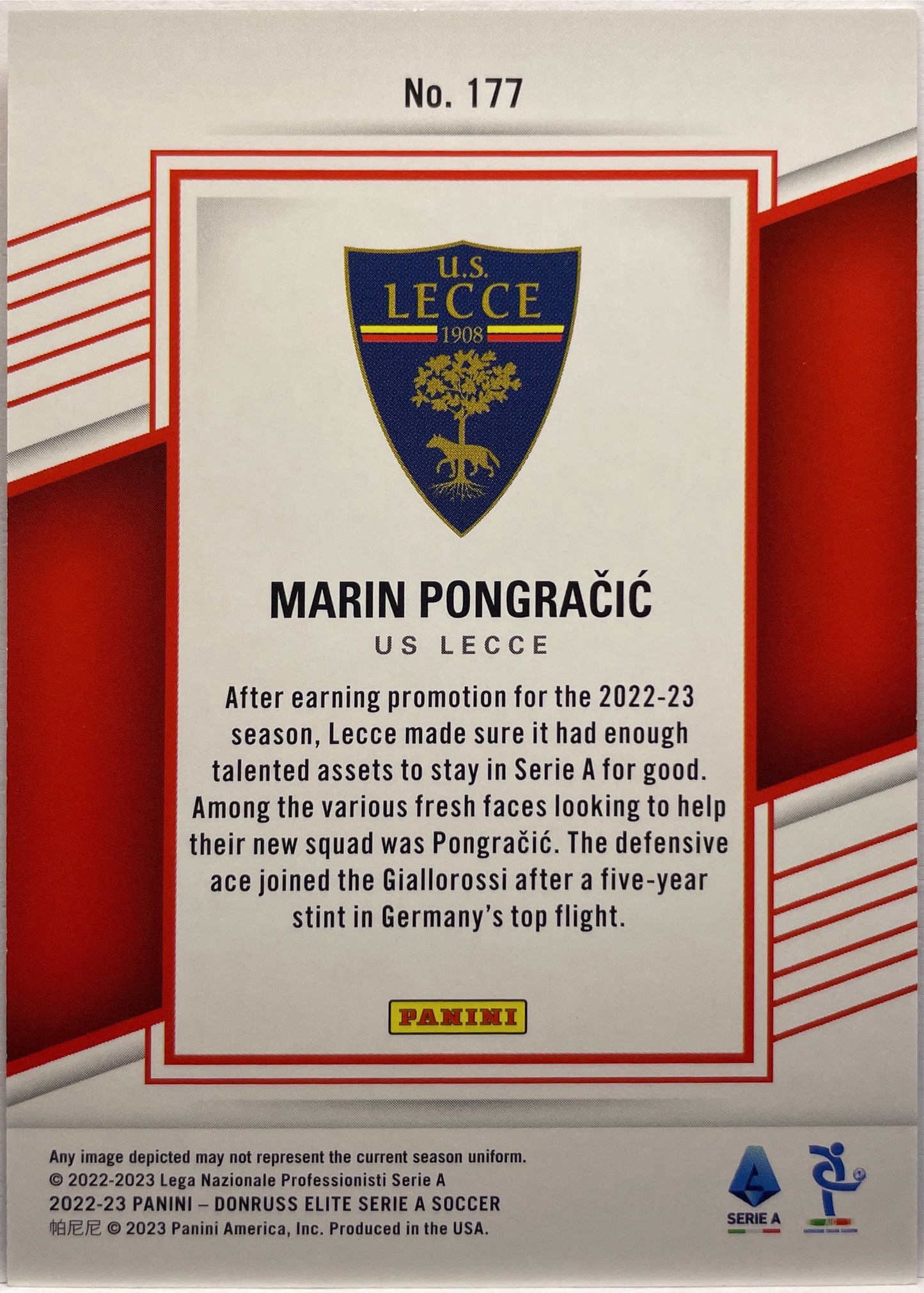 Marin Pongracic 24/94 Donruss Elite Serie A 2022/23