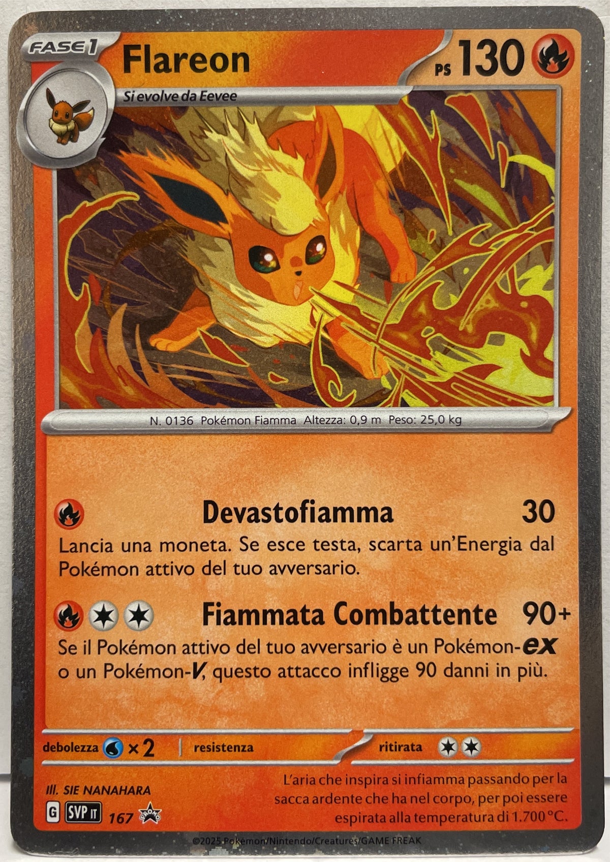 Flareon 167 Promo Black Star Pokemon SVP It Scarlatto E Violetto 2025