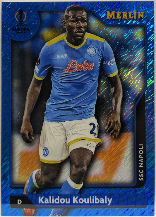 Kalidou Koulibaly 25/75 Blue Shimmer Topps Chrome Merlin UCC 2021/22