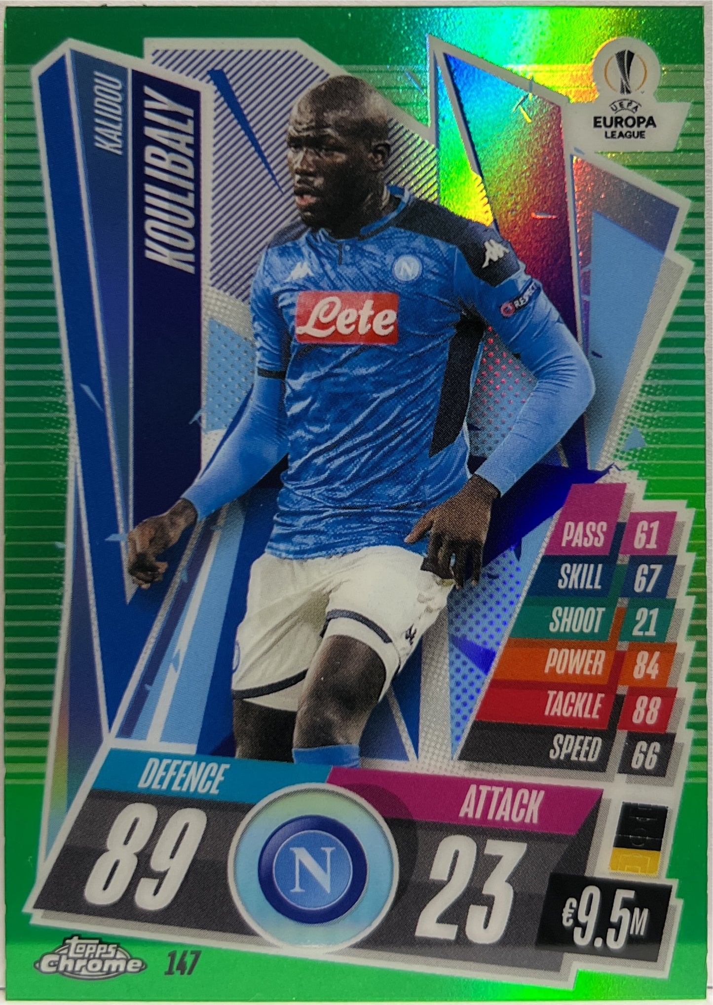 Kalidou Koulibaly 89/99 Gold Topps Chrome Match Attax