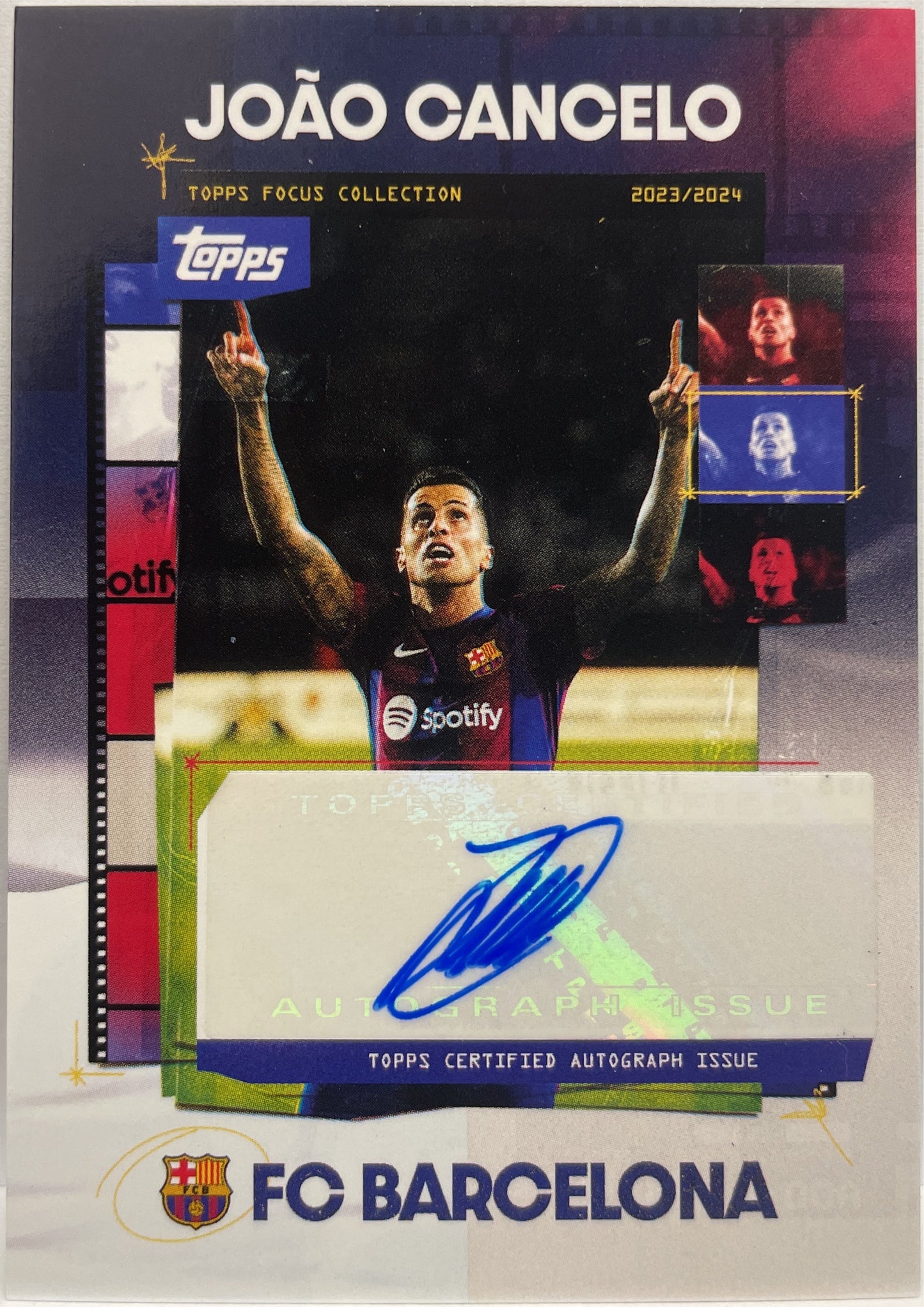 Joao Cancelo Autograph Topps Focus Barcelona 2023/24