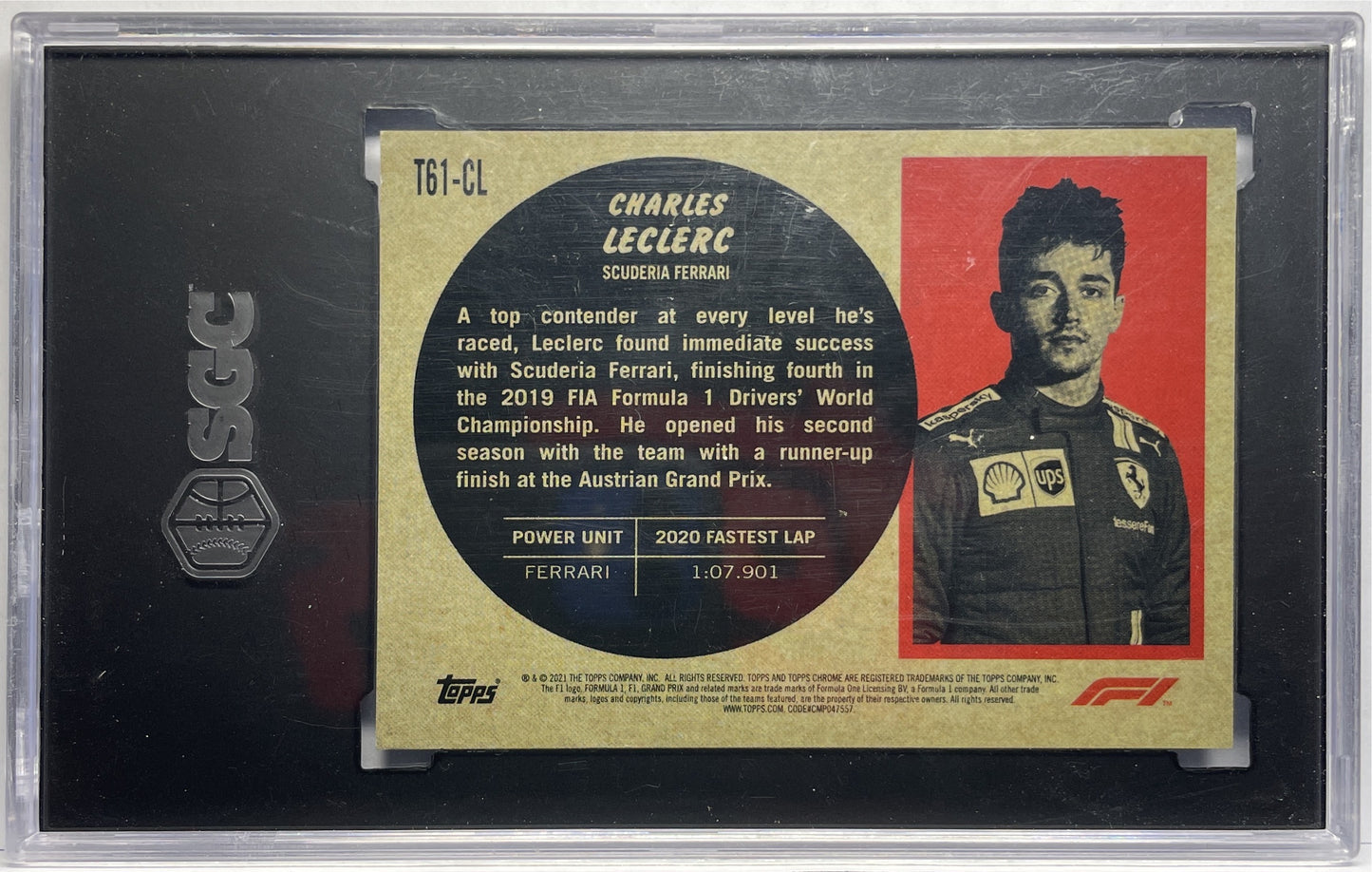 SGC 9.5 - Charles Leclerc '61 Sports Cars - Topps Chrome F1 2021