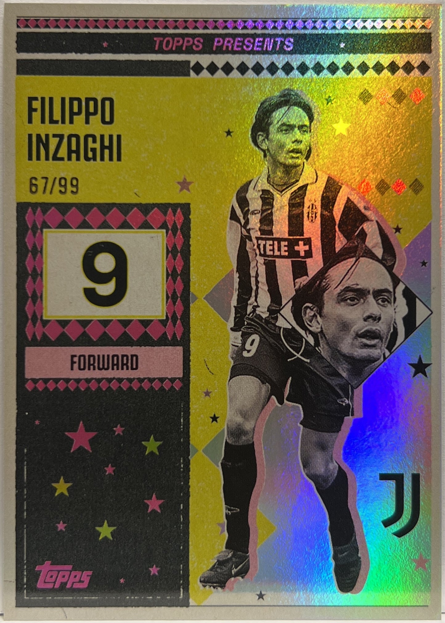 Filippo Inzaghi 67/99 Pink Topps Juventus Premium Team Set 2024/25