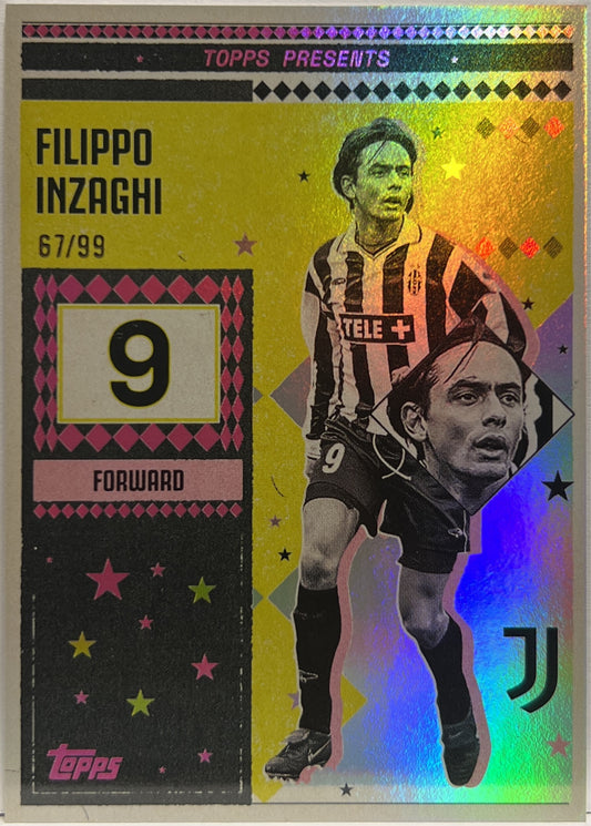 Filippo Inzaghi 67/99 Pink Topps Juventus Premium Team Set 2024/25