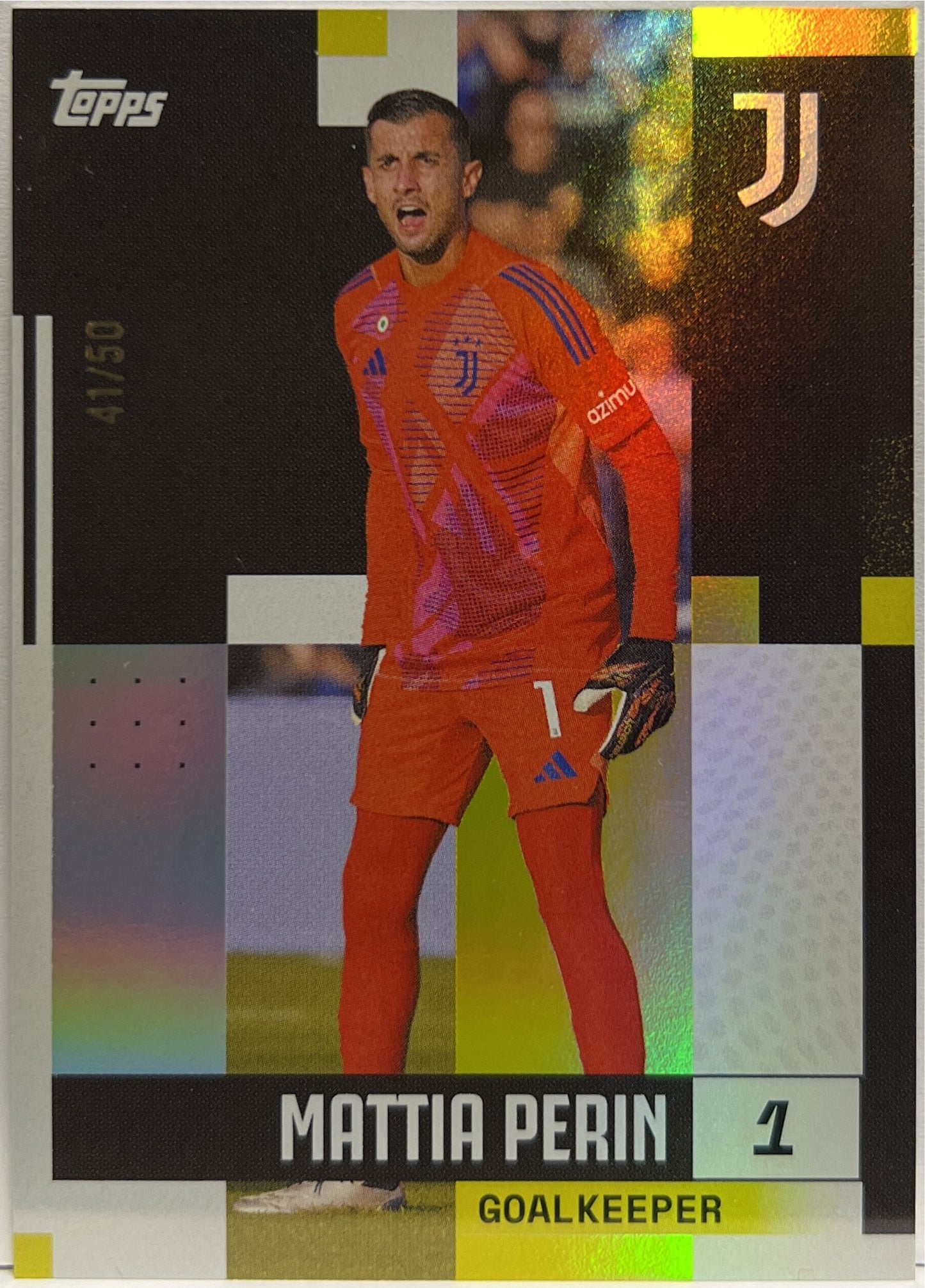 Mattia Perin 41/50 Gold Topps Juventus Premium Team Set 2024/25