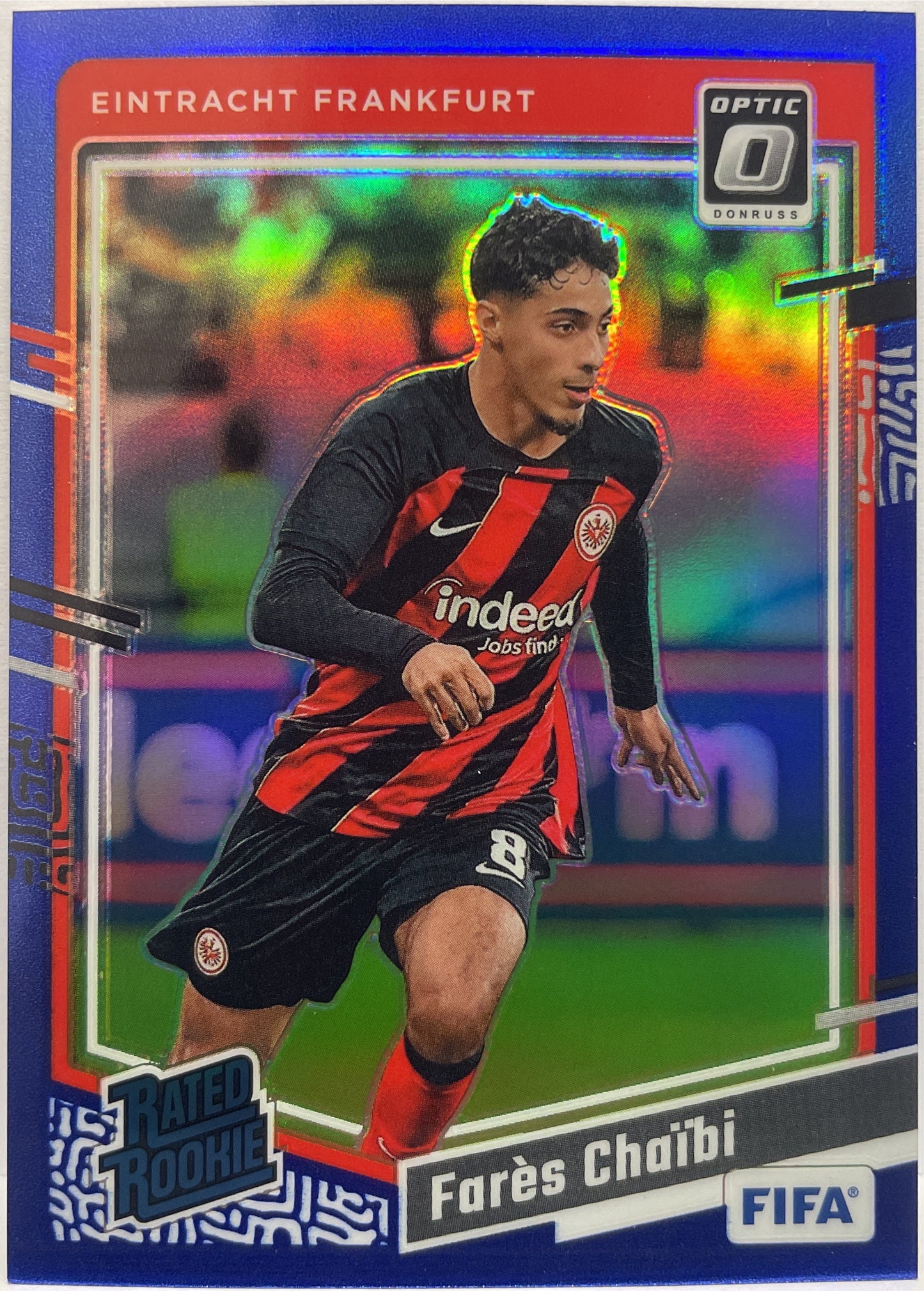 Fares Chaibi 38/99 Rated Rookie Blue Optic Donruss Fifa 2023/24