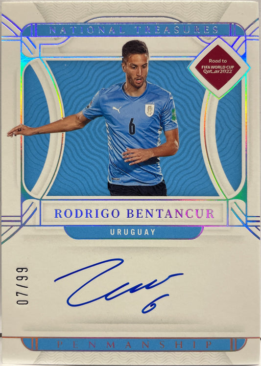 Rodrigo Bentancur 7/99 Autograph Penmanship National Treasures Road To Qatar 2022