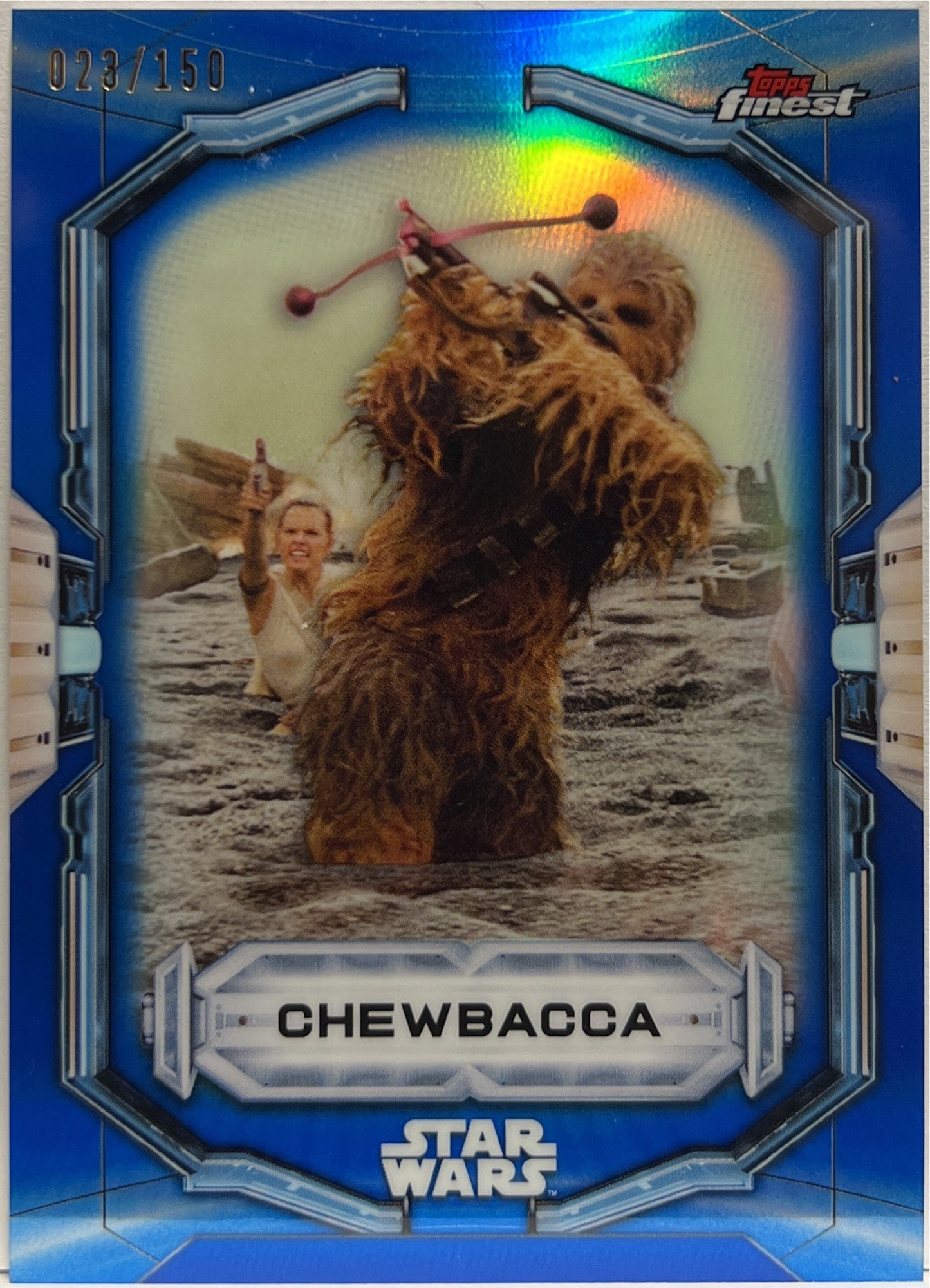 Chewbacca 23/150 Blue Topps Finest Star Wars 2022