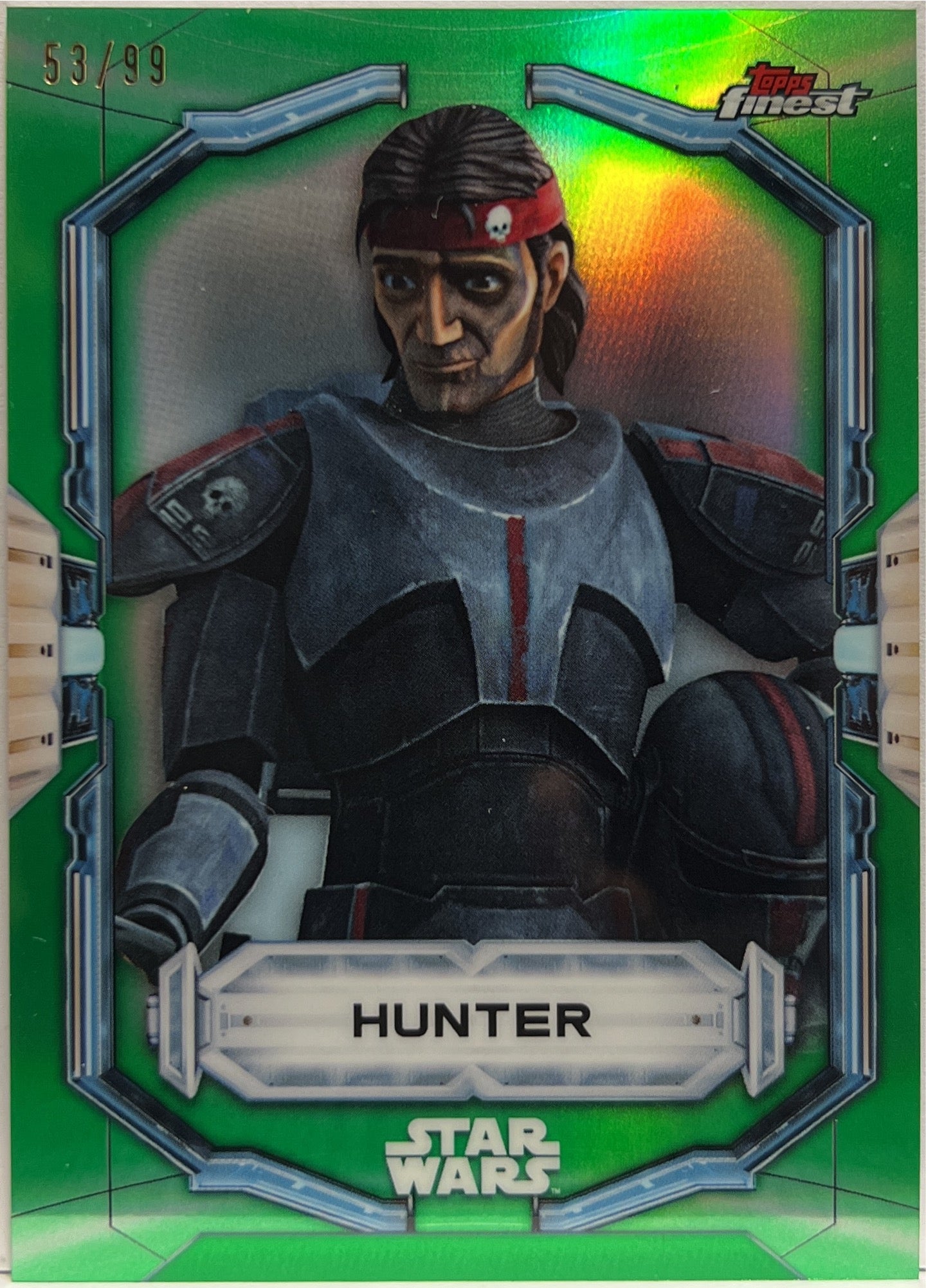 Hunter 53/99 Green Topps Finest Star Wars 2022